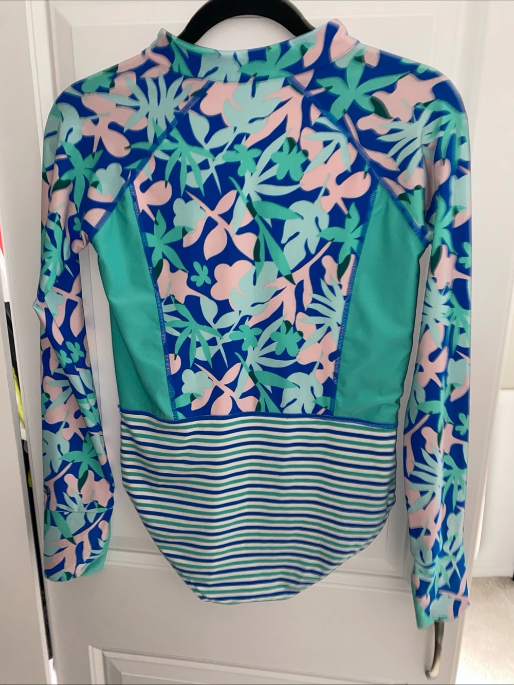 Coolibar Long Sleeve‎ Rash Guard One Piece Swimsuit YOUTH Girls XL
